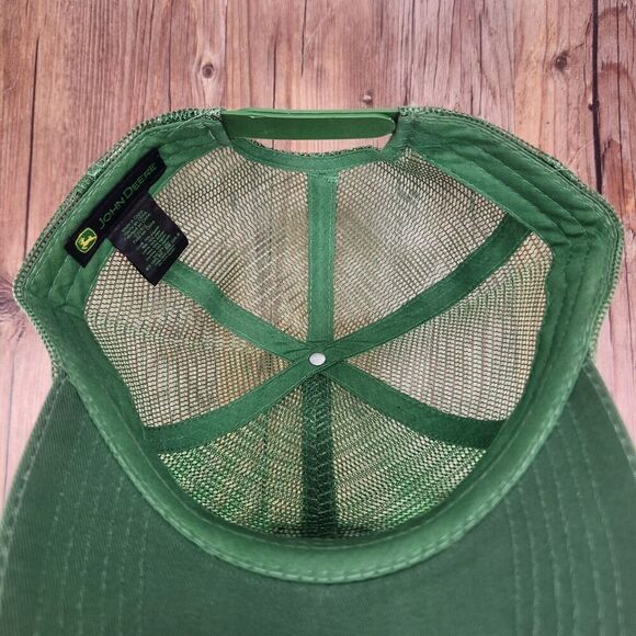 John Deere Mesh Hat Cap Snapback Green Logo Farmer Tractor Outdoors Farm Ranch - Picture 9 of 10